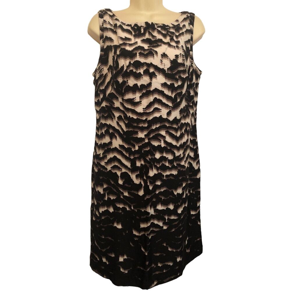Banana Republic Woman’s 10 Silk Blend Dress Animal Print Sheath Shift A-Line